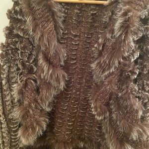 Sweater Fur Jacket. Size L